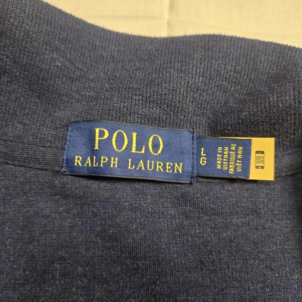 Polo Ralph Lauren 1/4 Zip Sweater Mens L Estate Rib SNOWFLAKE pattern
